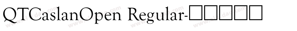 QTCaslanOpen Regular字体转换
